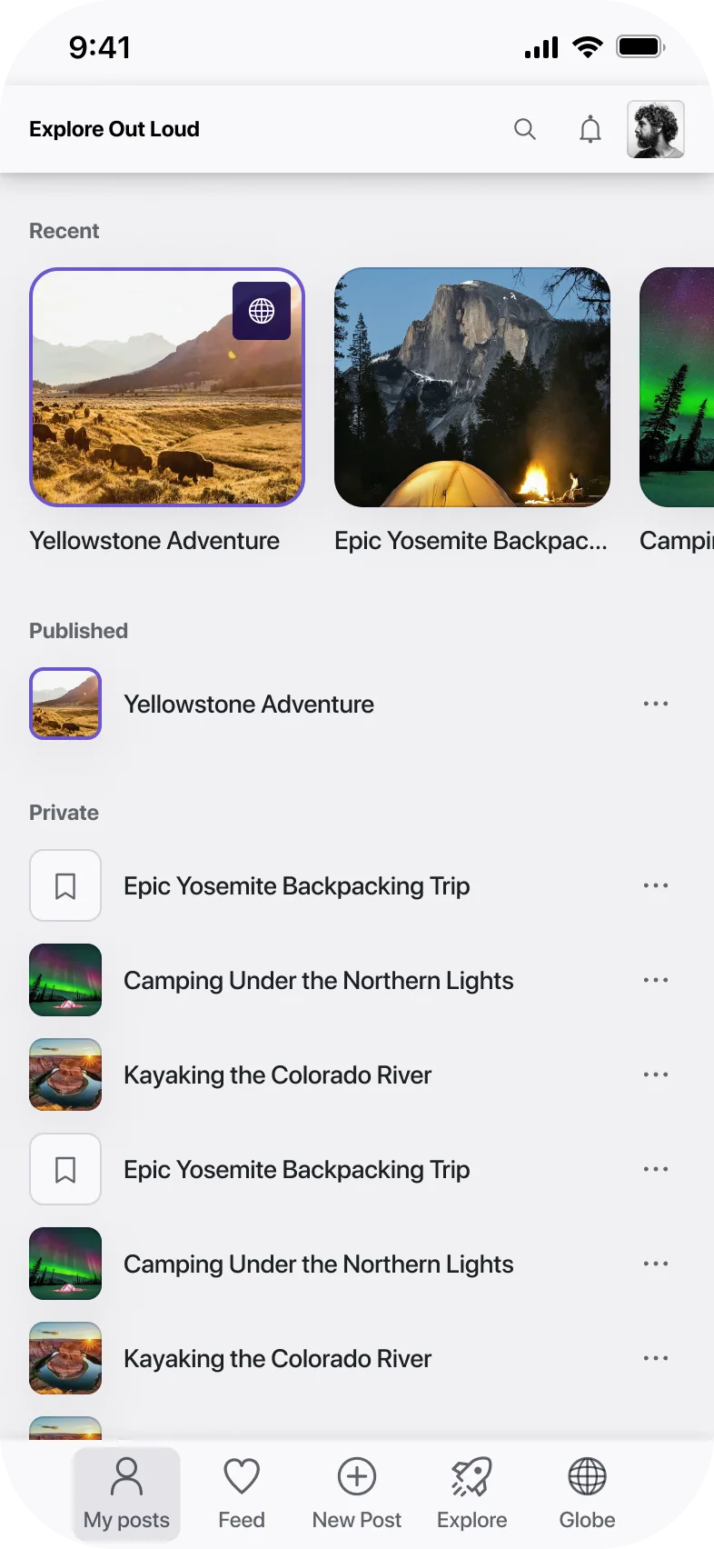 Exploring Out Loud mobile screen