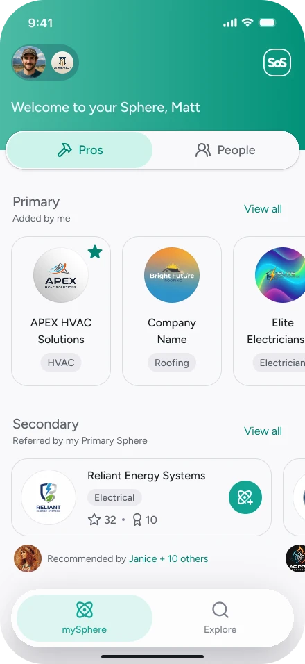 Sphere of Six app screen
